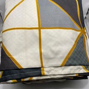 FlySheep 2 Piece Fitted & Sheet Full Queen Size Gray Black Beige Rhombus